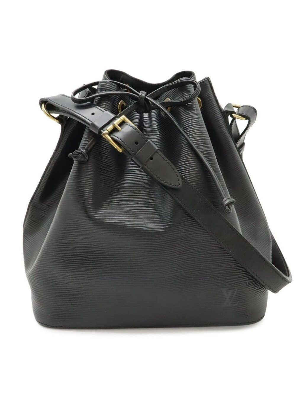 Louis Vuitton Epi Petit Noir Shoulder Bag Drawstring Black - Picture 1 of 8